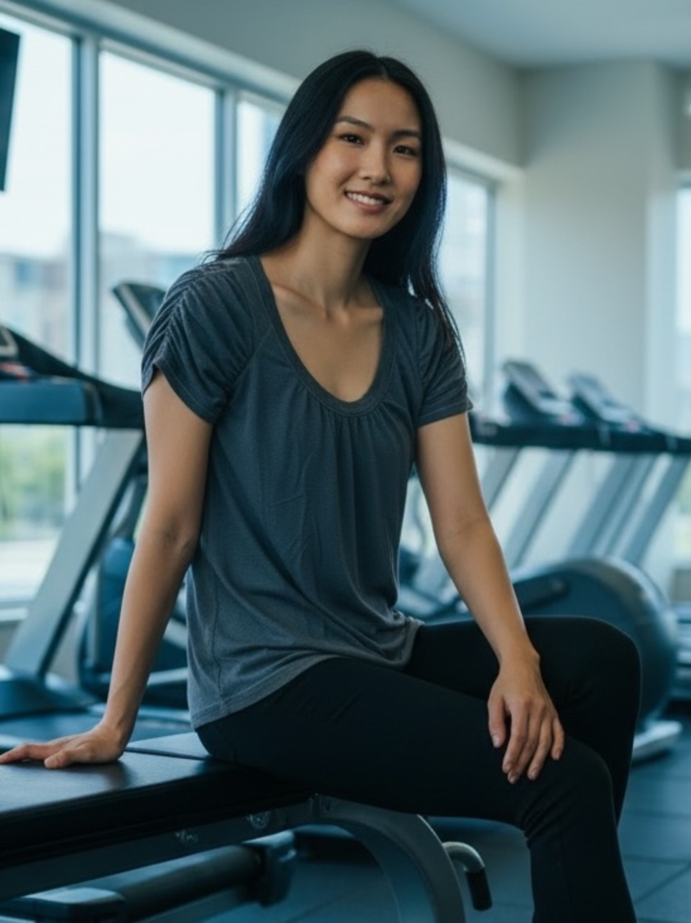 Lululemon Gray Ruched Sleeve Performance Top – Size 6
